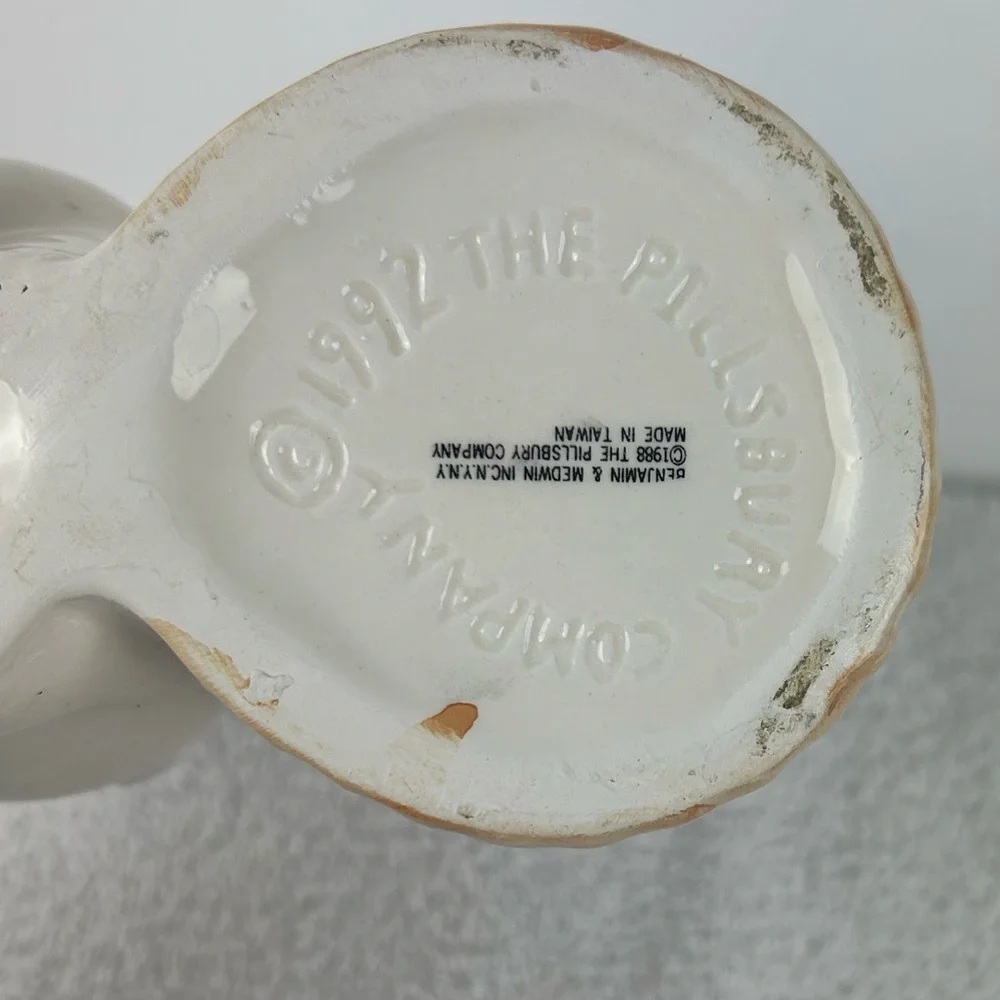 VTG '1992' Utensil Jar - Pillsbury Doughboy FUNFETTI Pink Cupcake